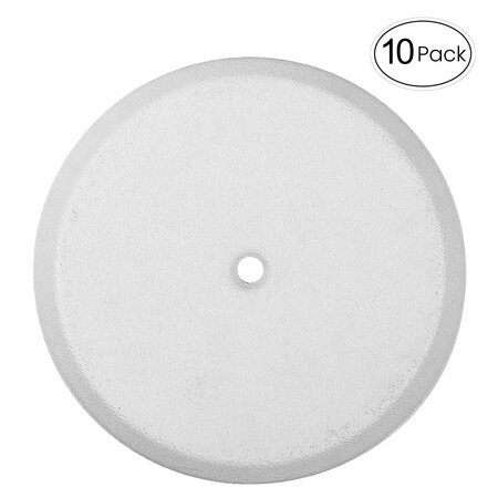 AMERICAN BUILT PRO Clean-Out Cover Plate, 9-1/4 in. Diameter Plastic Flat White (10-pk) 109FW P10